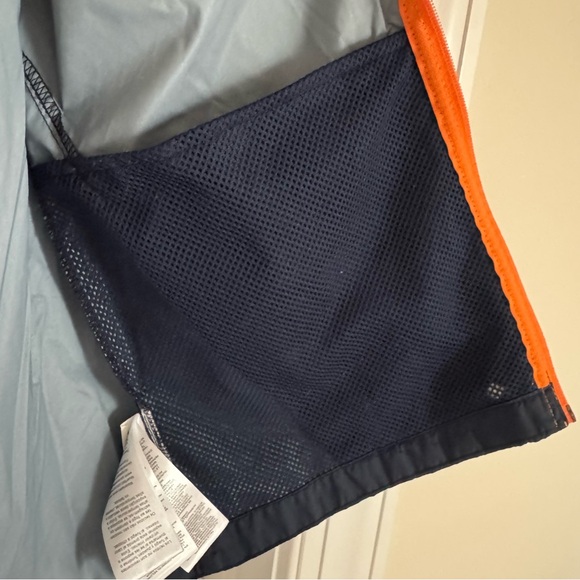 Columbia Navy Blue and Orange Windbreaker / Rain Jacket, L (14/16) - Picture 9 of 14